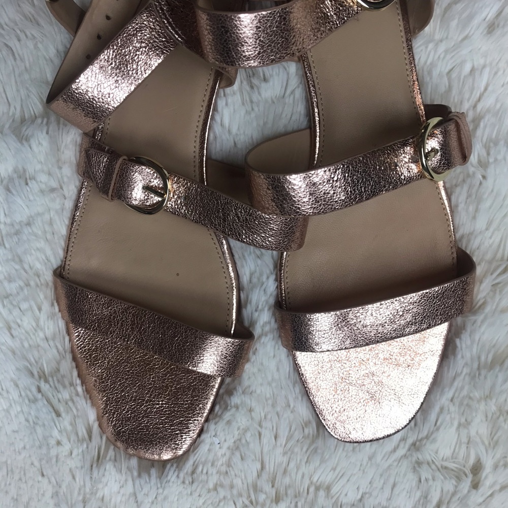 NWOB J. Crew Rose Gold Gladiator Sandals - Picture 7 of 8